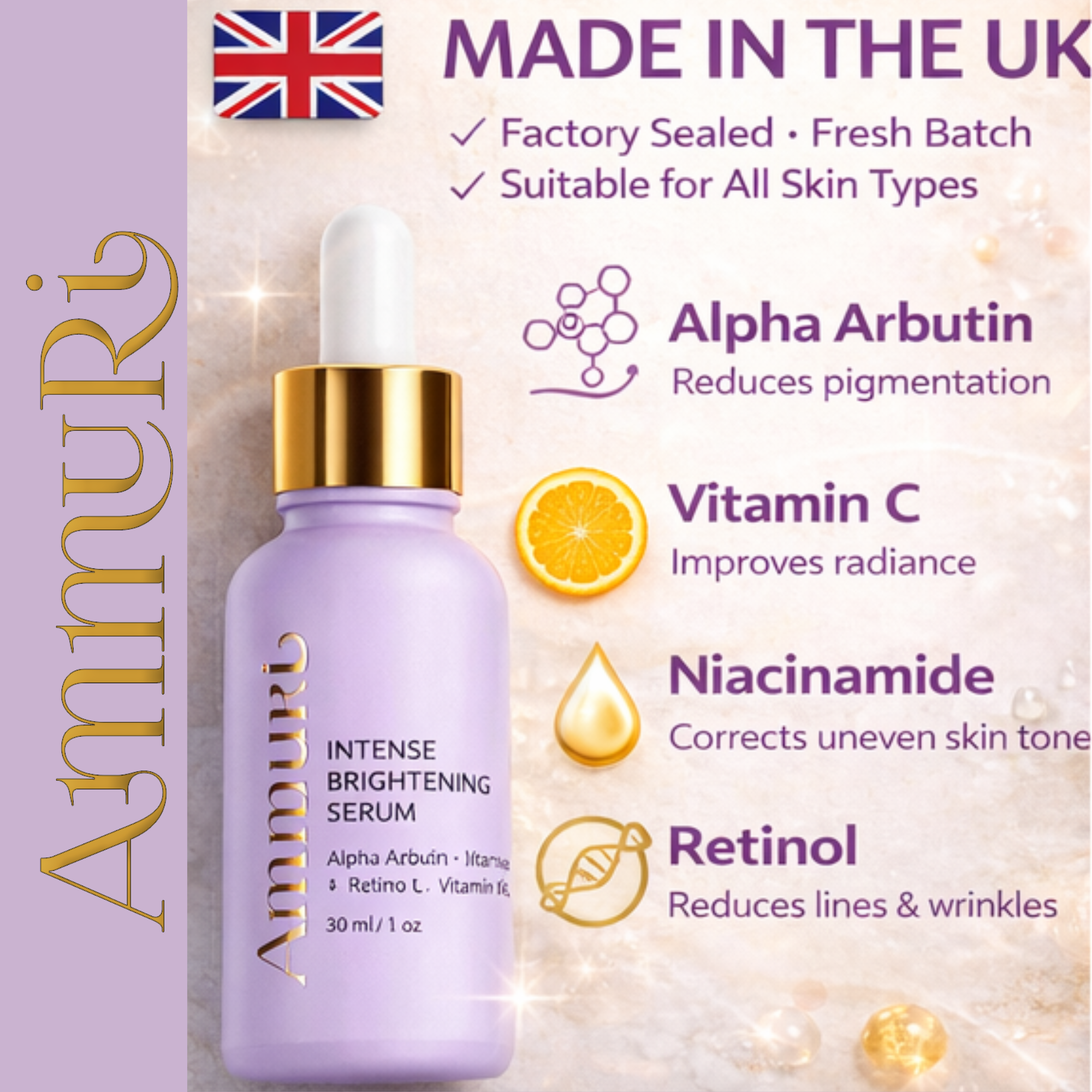 Ammuri Skincare Whitening Lightening Serum for Radiance