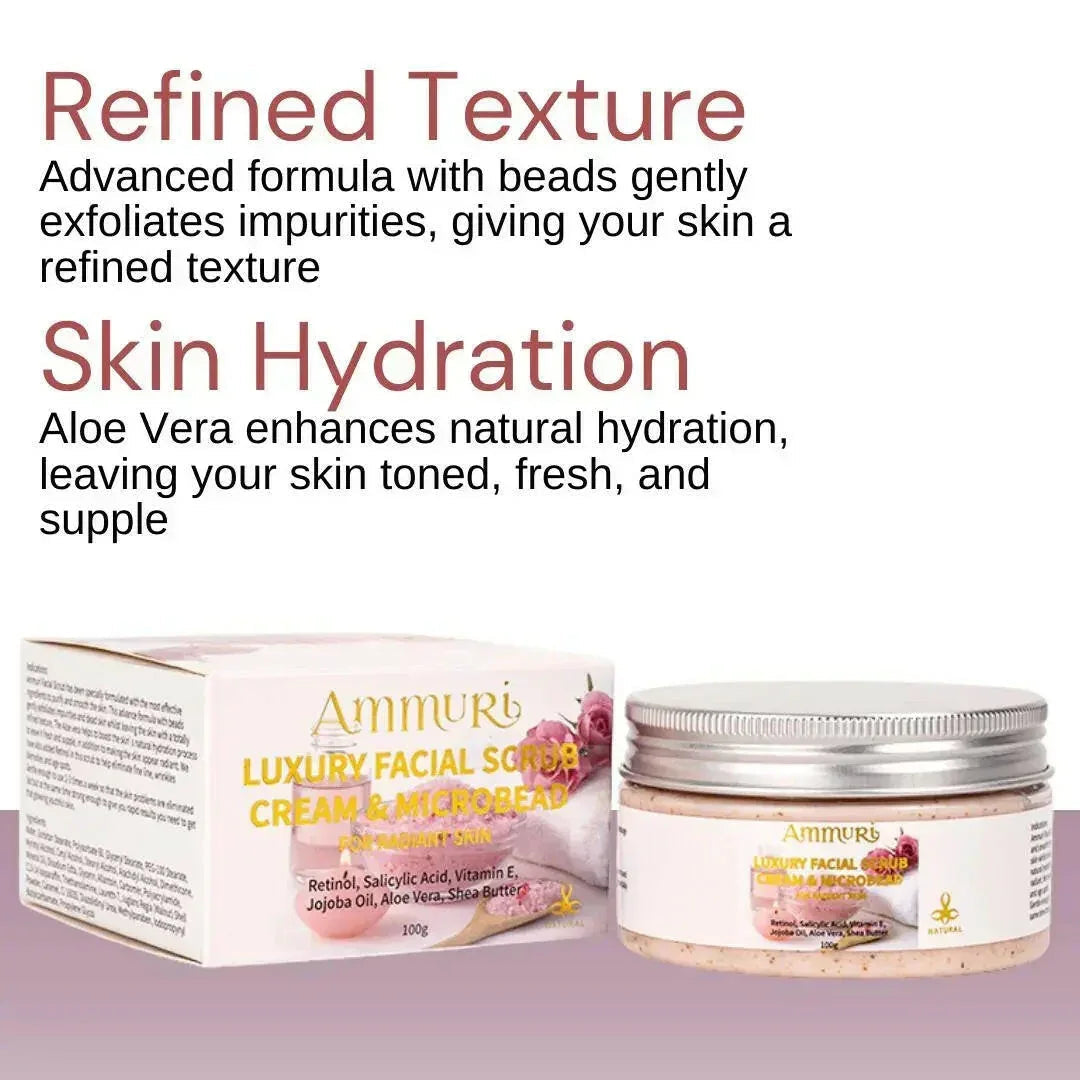 Ammuri Skincare Retinol Facial Scrub - Exfoliating Cream