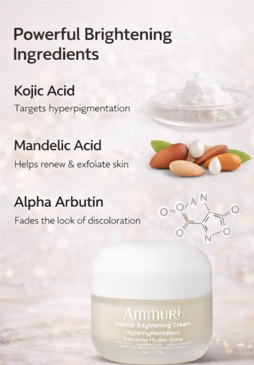 Ammuri Intense Lightening Skin Cream – Brightening for Bikini, Underarms & Sensitive Areas (50g)